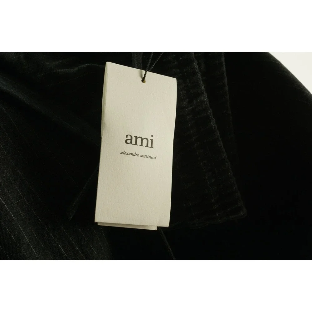 New AMI Alexandre Mattiussi Chalk Stripe Flannel Suit Men 38 Jacket 30 x 27 Pant